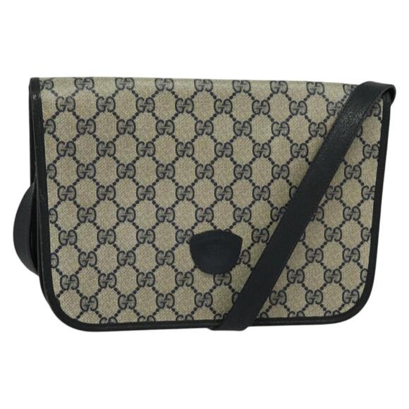 GUCCI GG Supreme Shoulder Bag Pvc Navy Gold 001 116 001 116 - Picture 1 of 16